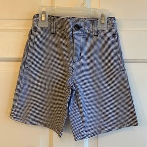 JANIE AND JACK Navy Gingham Shorts, Size 4.